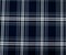 Dark Navy Blue-White-Multi Poly-Wool Plaid Twill Suiting Woven Fabric By the Yard